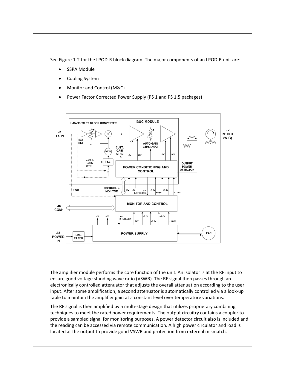 4 theory of operation, 1 sspa block diagrams, 2 sspa module | Comtech EF Data LPOD-R User Manual | Page 53 / 154