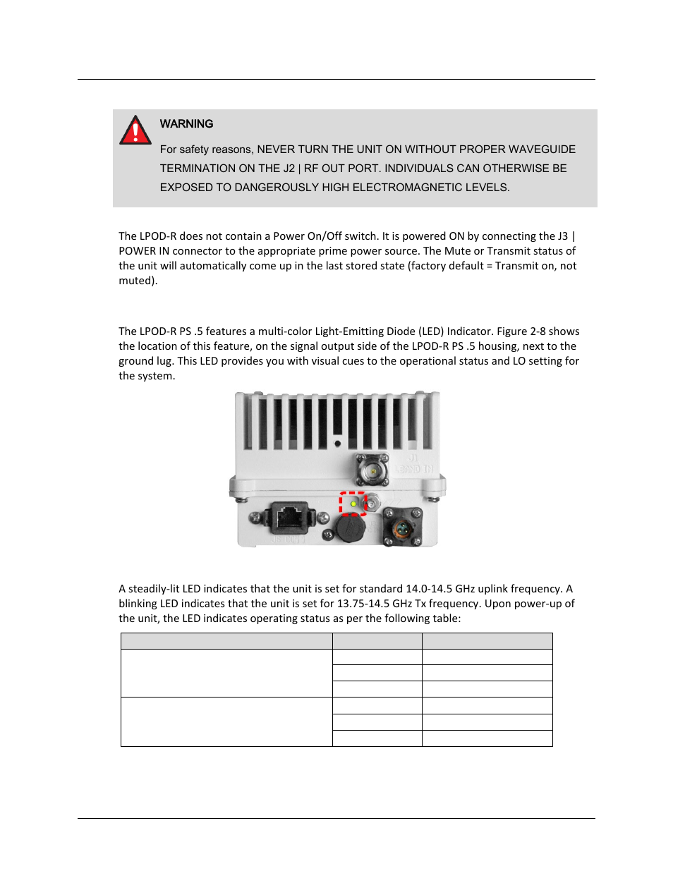 4 set the lpod-r power on | Comtech EF Data LPOD-R User Manual | Page 74 / 154