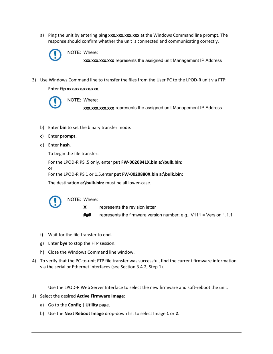 3 steps to update the lpod-r unit | Comtech EF Data LPOD-R User Manual | Page 84 / 154