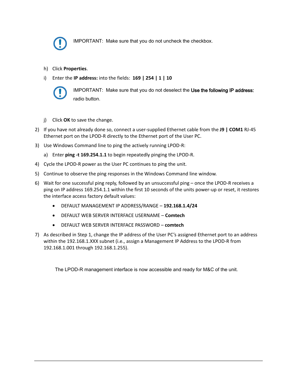 Comtech EF Data LPOD-R User Manual | Page 86 / 154