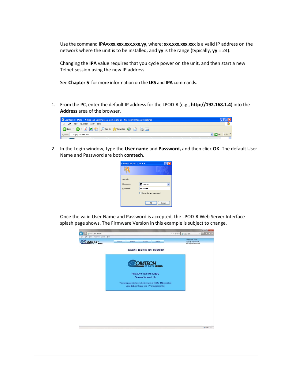 2 user login | Comtech EF Data LPOD-R User Manual | Page 94 / 154