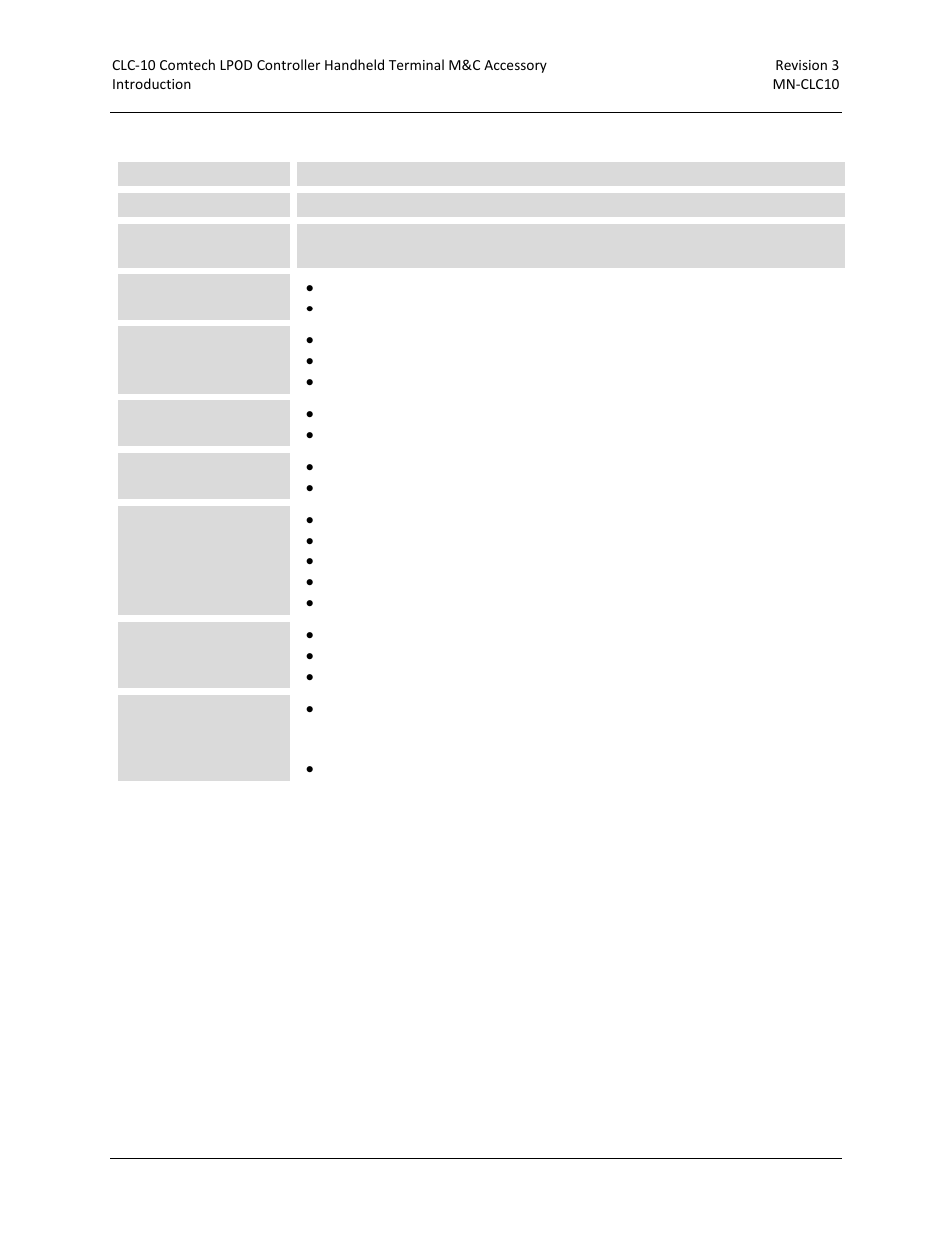 2 clc-10 specifications | Comtech EF Data CLC-10 User Manual | Page 18 / 70