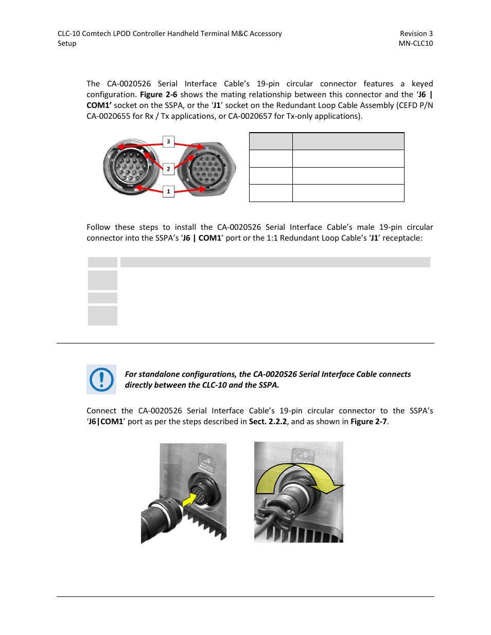 2 ca-0020526 19-pin circular connector | Comtech EF Data CLC-10 User Manual | Page 24 / 70