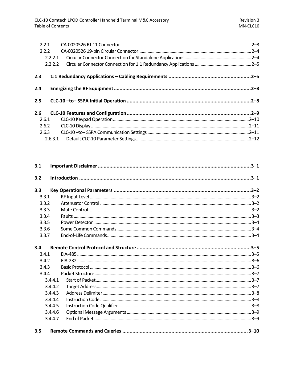 Comtech EF Data CLC-10 User Manual | Page 6 / 70