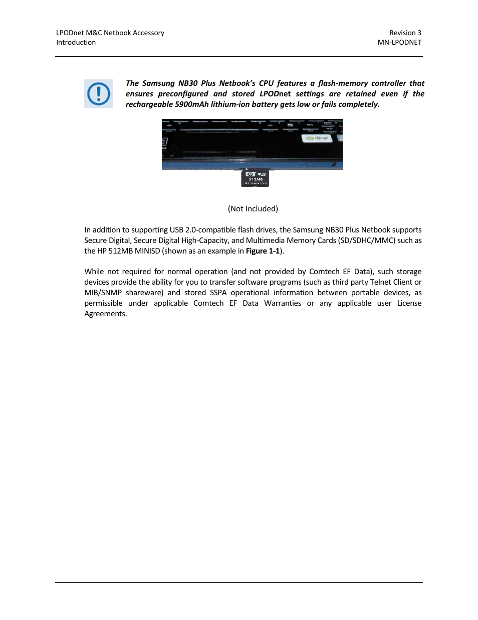 3 using memory expansion cards | Comtech EF Data LPODnet User Manual | Page 19 / 60