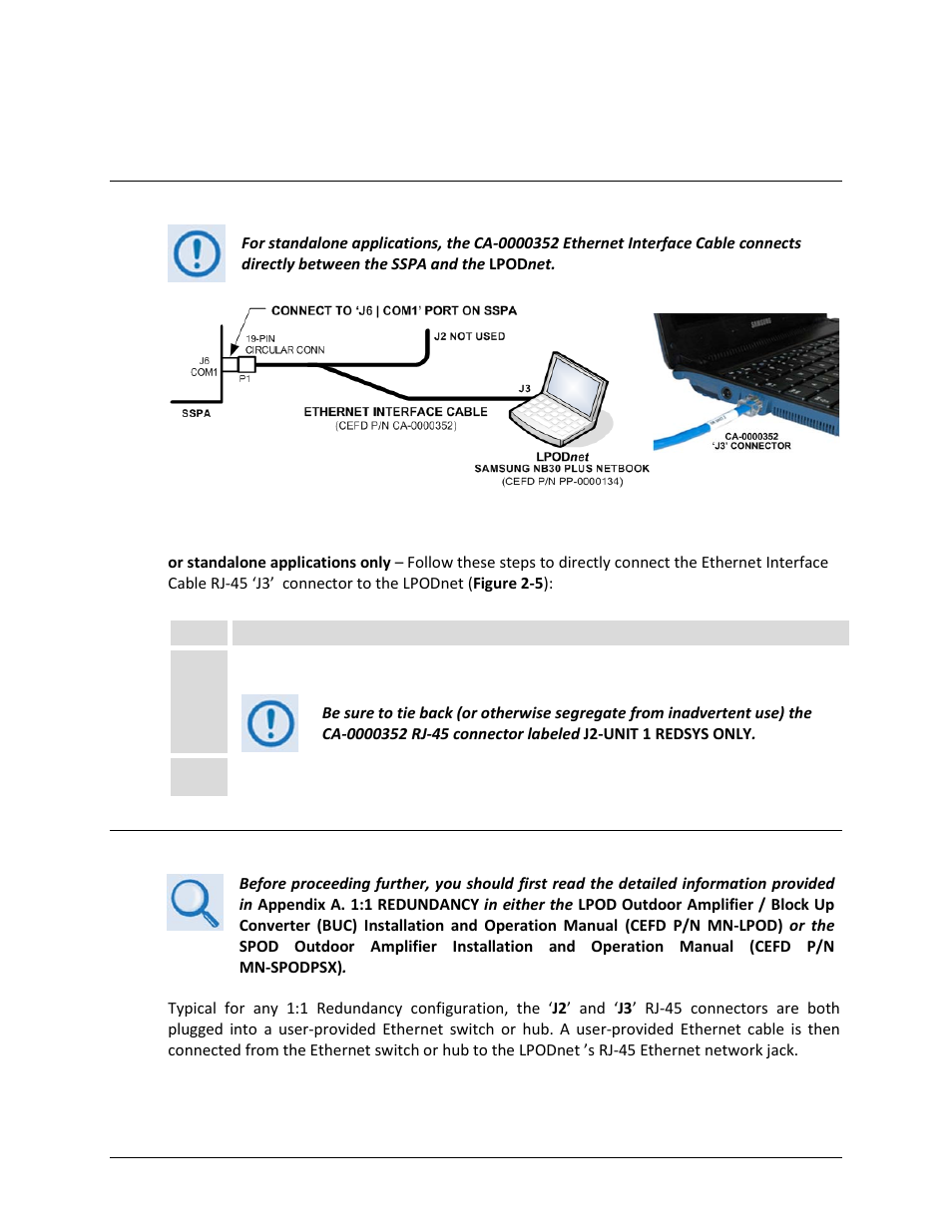 1 ca-0000352 rj-45 connectors | Comtech EF Data LPODnet User Manual | Page 24 / 60