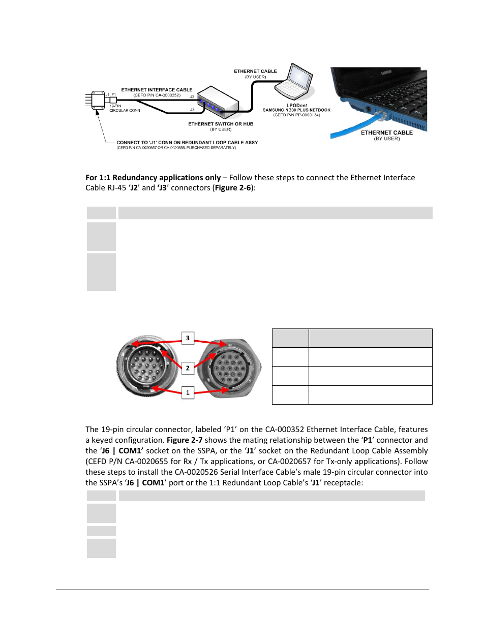 2 ca-0000352 ‘p1’ 19-pin circular connector | Comtech EF Data LPODnet User Manual | Page 25 / 60