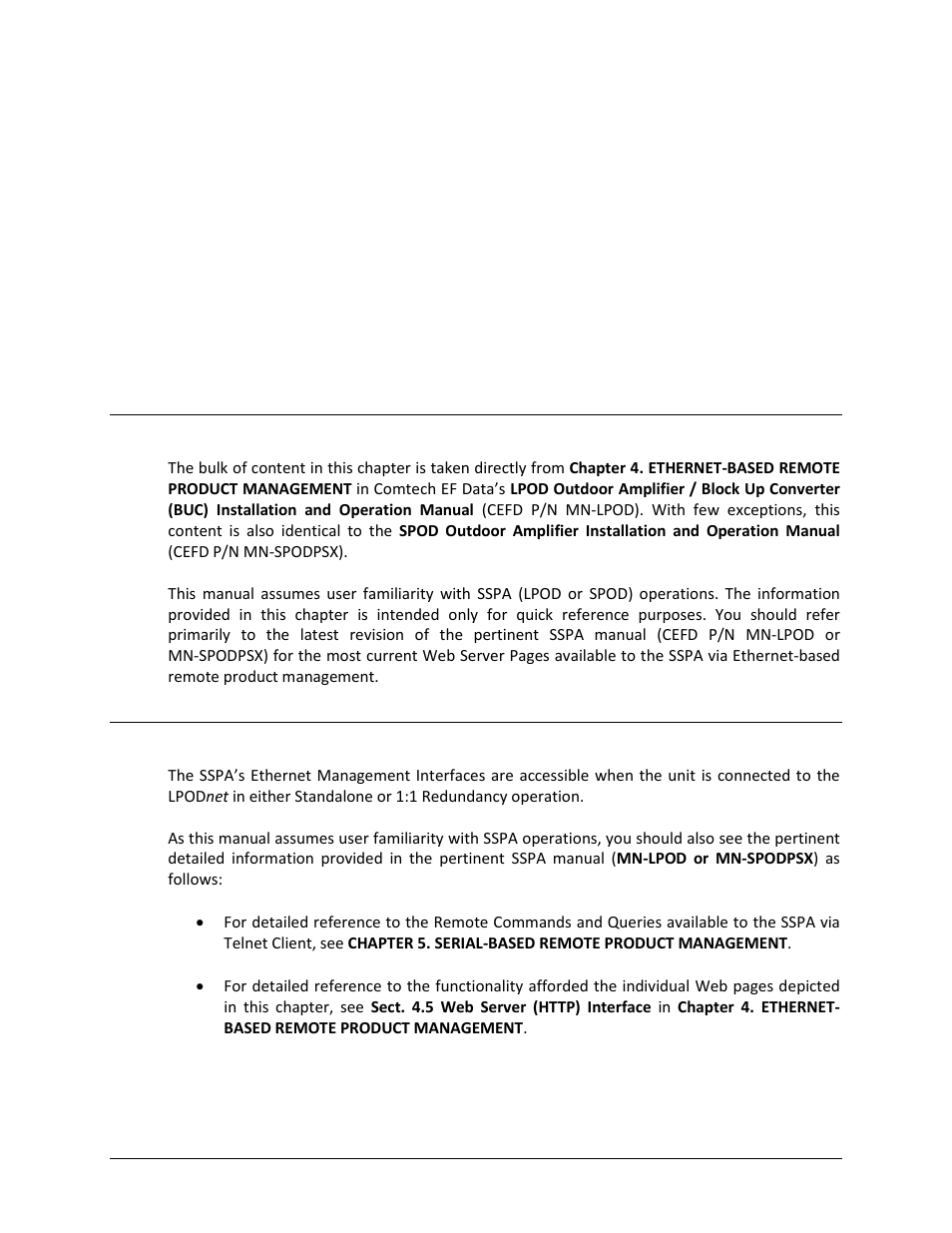 Chapter 3. ethernet-based m&c using the lpodnet, 1 important disclaimer, 2 introduction | Chapter 3. ethernet-based, Using, Lpod | Comtech EF Data LPODnet User Manual | Page 31 / 60