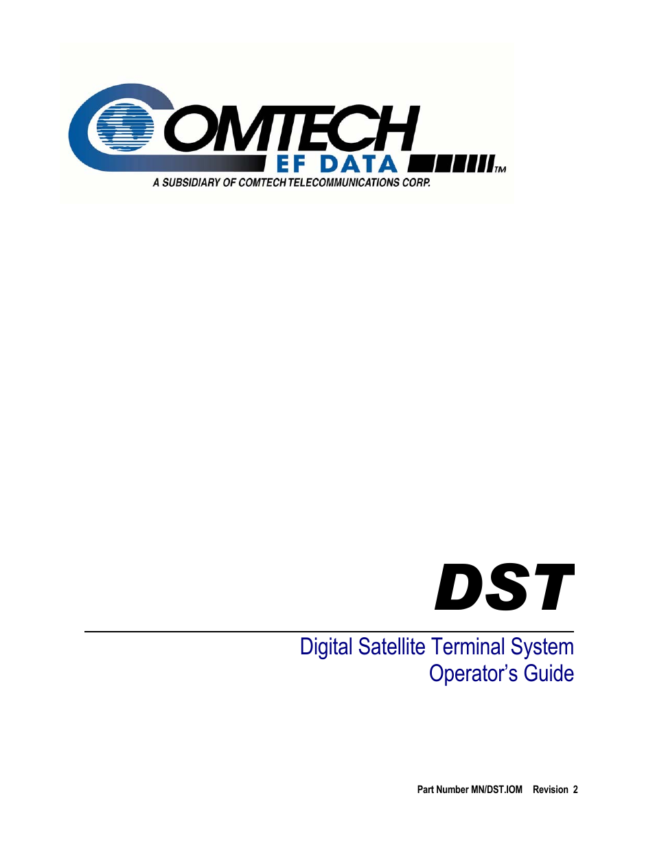 Comtech EF Data DST User Manual | 66 pages