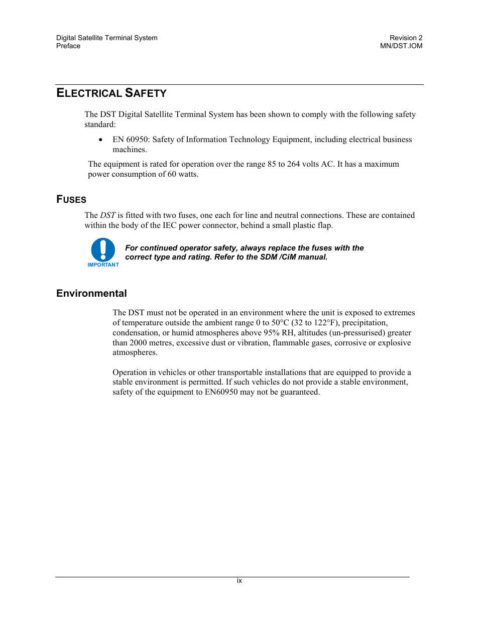 Environmental | Comtech EF Data DST User Manual | Page 13 / 66