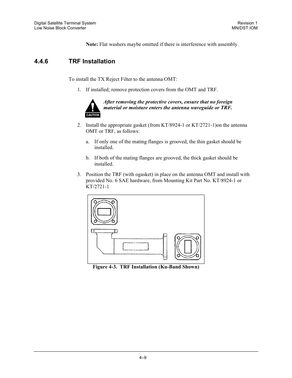 Trf installation | Comtech EF Data DST User Manual | Page 51 / 66