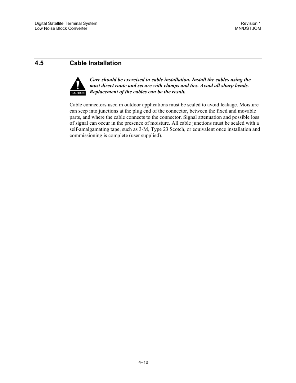 Cable installation, 5 cable installation | Comtech EF Data DST User Manual | Page 52 / 66