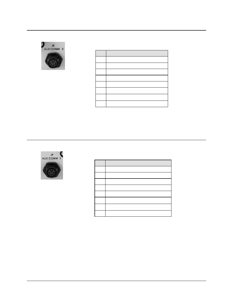 2 aux comm 2 (j8), 3 aux comm 1 (j9) | Comtech EF Data MBT-4000 User Manual | Page 35 / 78