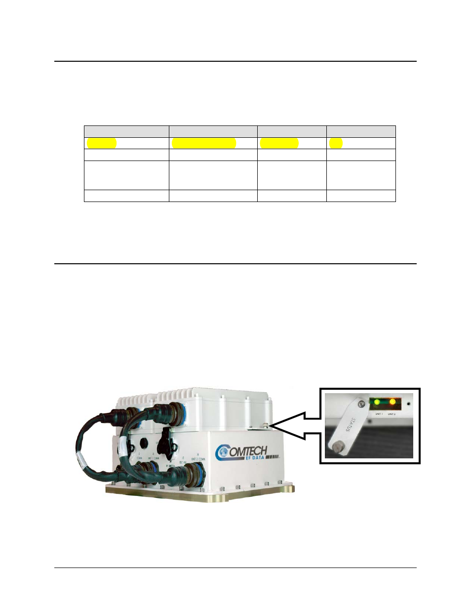 5 monitoring operations via the led indicators | Comtech EF Data MBT-4000 User Manual | Page 6 / 78