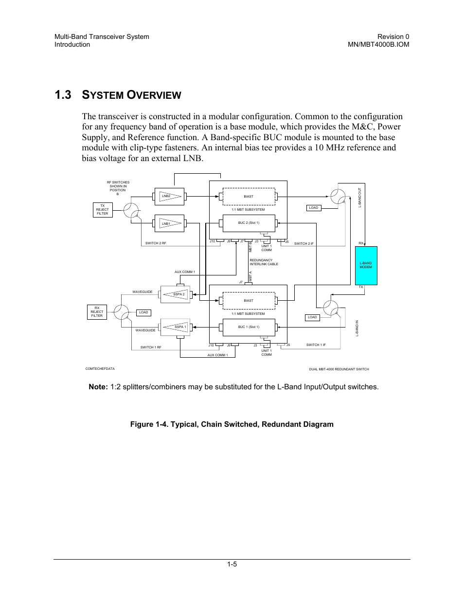 Ystem, Verview | Comtech EF Data MBT-4000B User Manual | Page 17 / 71