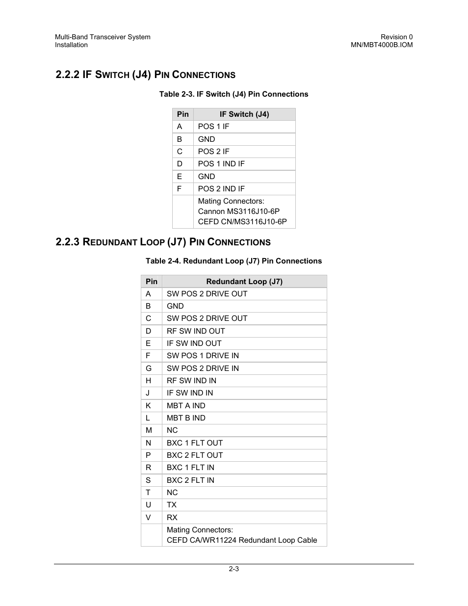 2 if s, J4) p, J7) p | Comtech EF Data MBT-4000B User Manual | Page 21 / 71