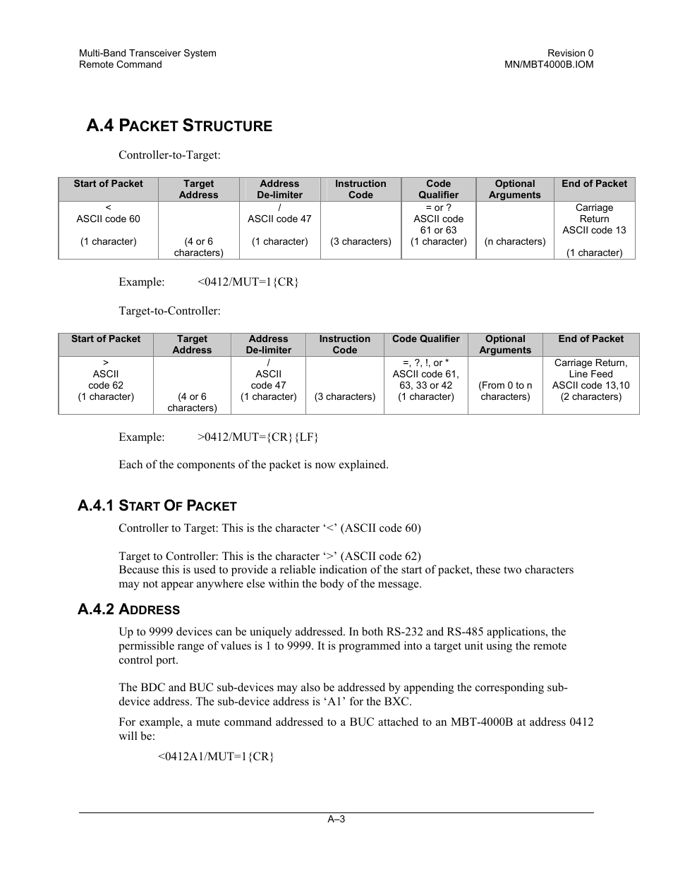 A.4 p, A.4.1 s, A.4.2 a | Acket, Tructure | Comtech EF Data MBT-4000B User Manual | Page 39 / 71