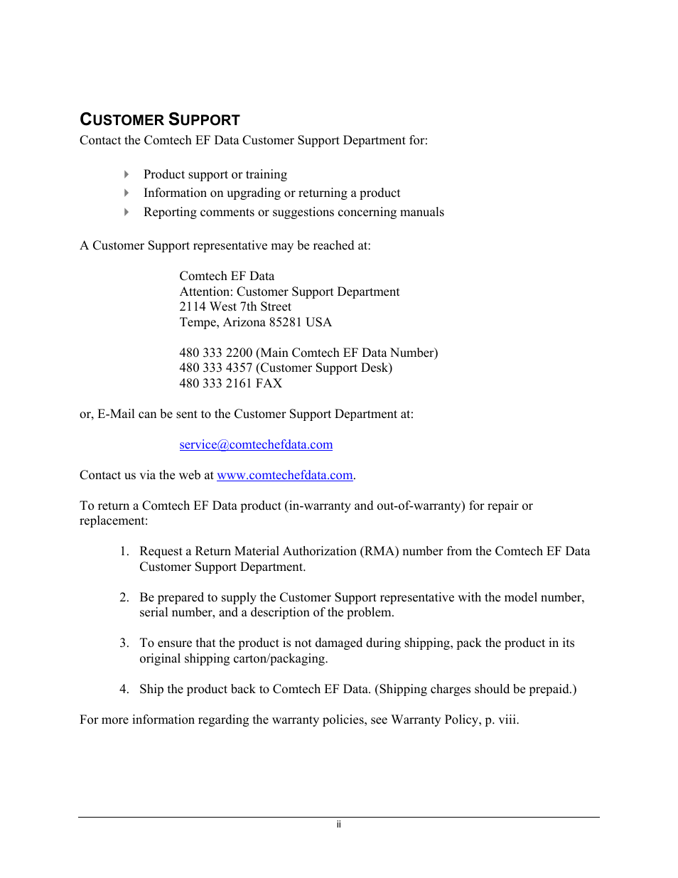 Comtech EF Data MBT-4000B User Manual | Page 4 / 71