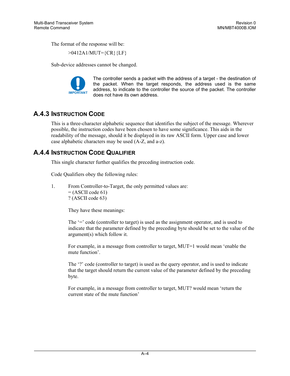 A.4.3 i, A.4.4 i | Comtech EF Data MBT-4000B User Manual | Page 40 / 71