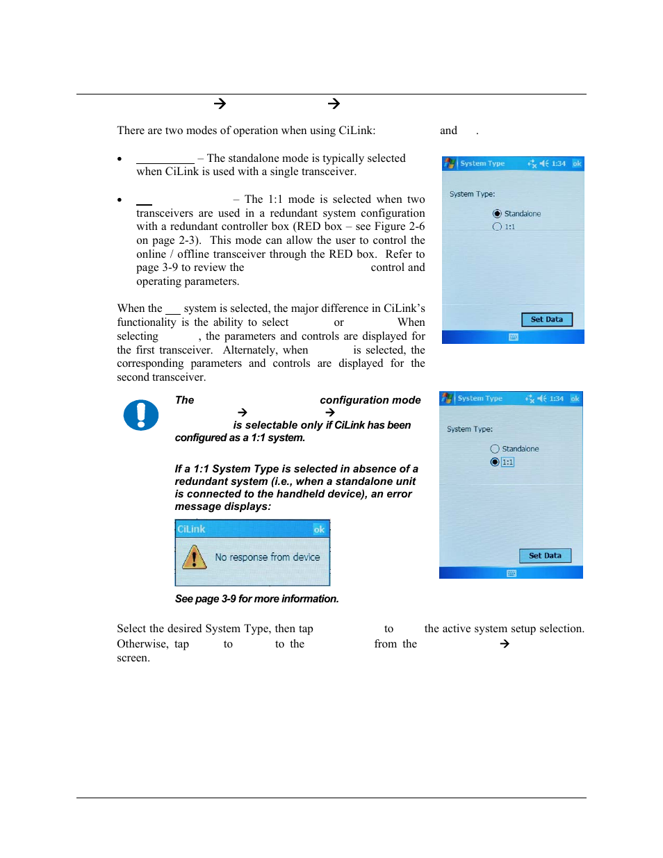 1 main menu ( configuration ( system type, 1 main menu æ configuration æ system type | Comtech EF Data CiLink User Manual | Page 27 / 38
