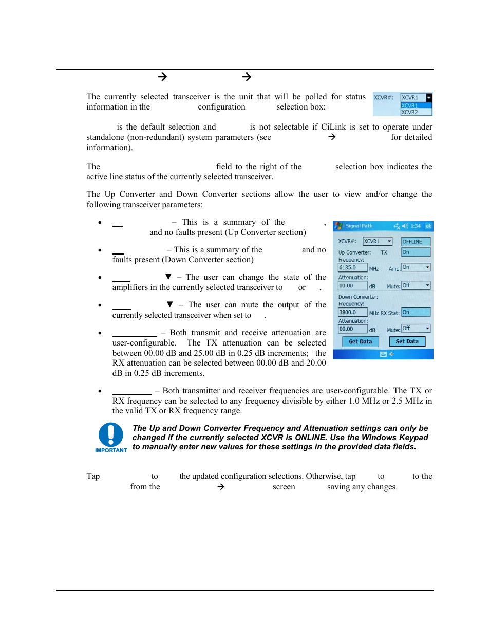 2 main menu ( configuration ( signal path, 2 main menu æ configuration æ signal path | Comtech EF Data CiLink User Manual | Page 28 / 38