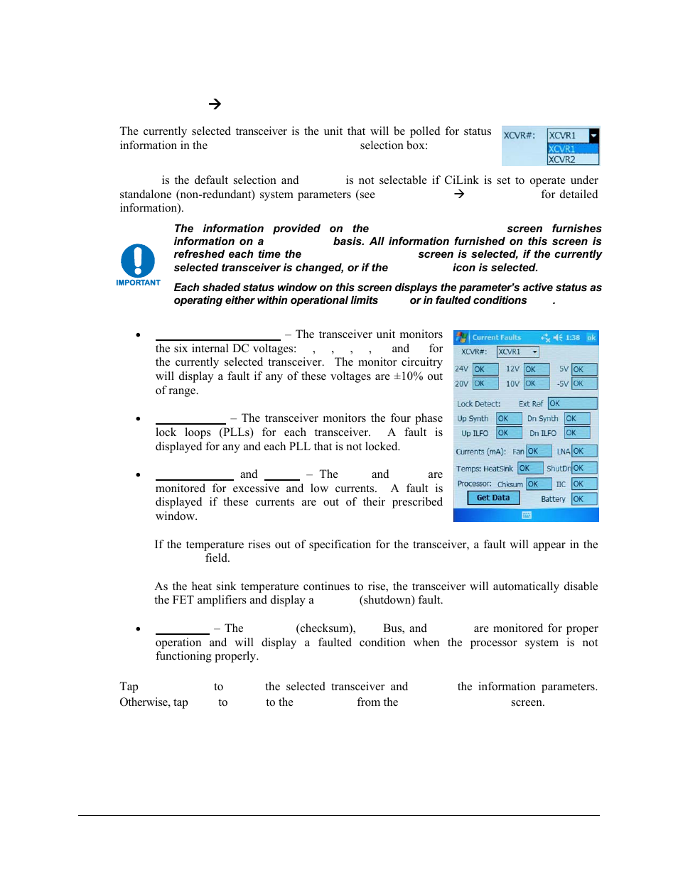 4 main menu ( current fault status, 4 main menu æ current fault status | Comtech EF Data CiLink User Manual | Page 33 / 38