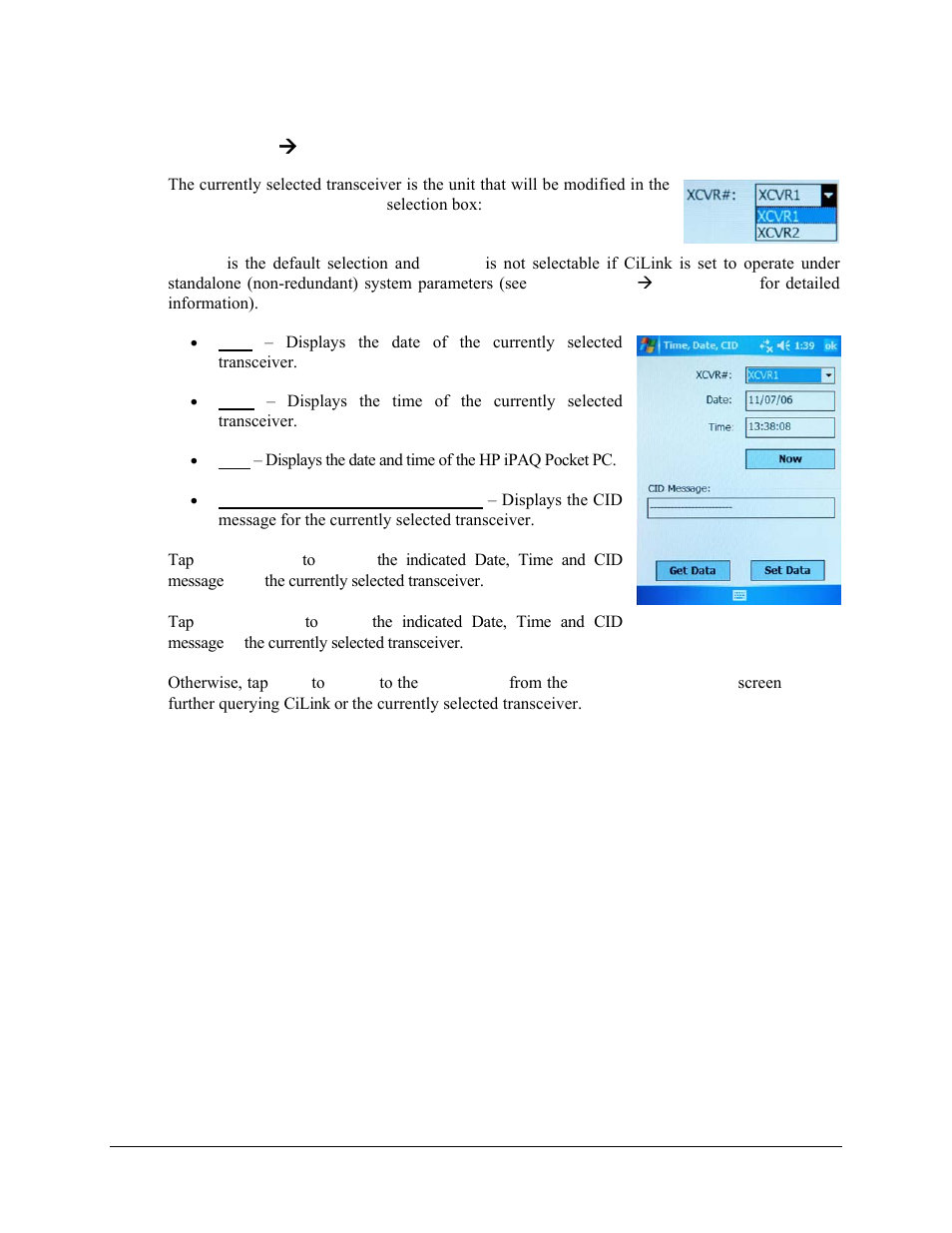 6 main menu ( set time / date & cid, 6 main menu æ set time / date & cid | Comtech EF Data CiLink User Manual | Page 35 / 38