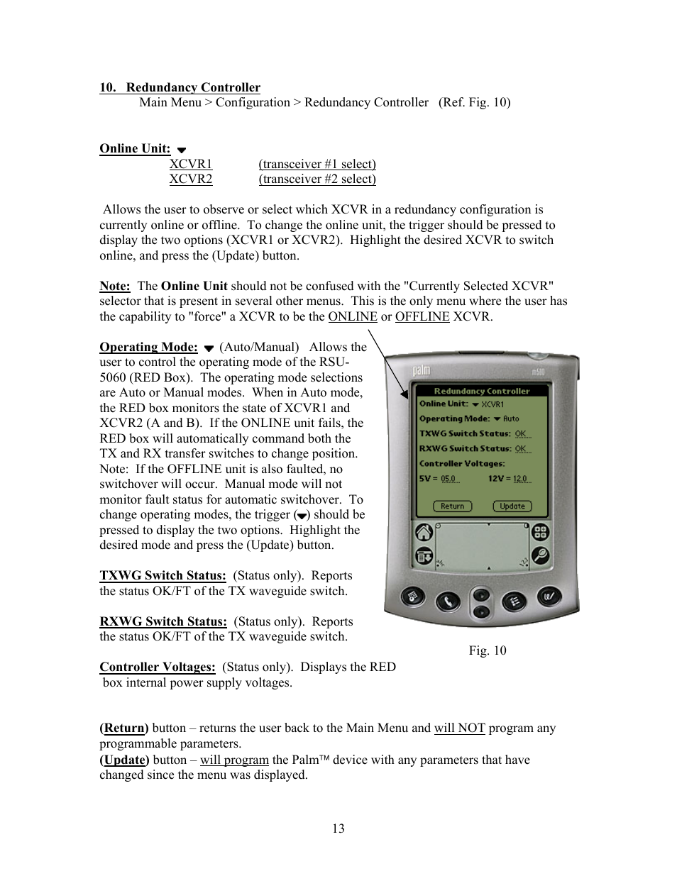 Redundancy controller | Comtech EF Data CPLINK User Manual | Page 15 / 26