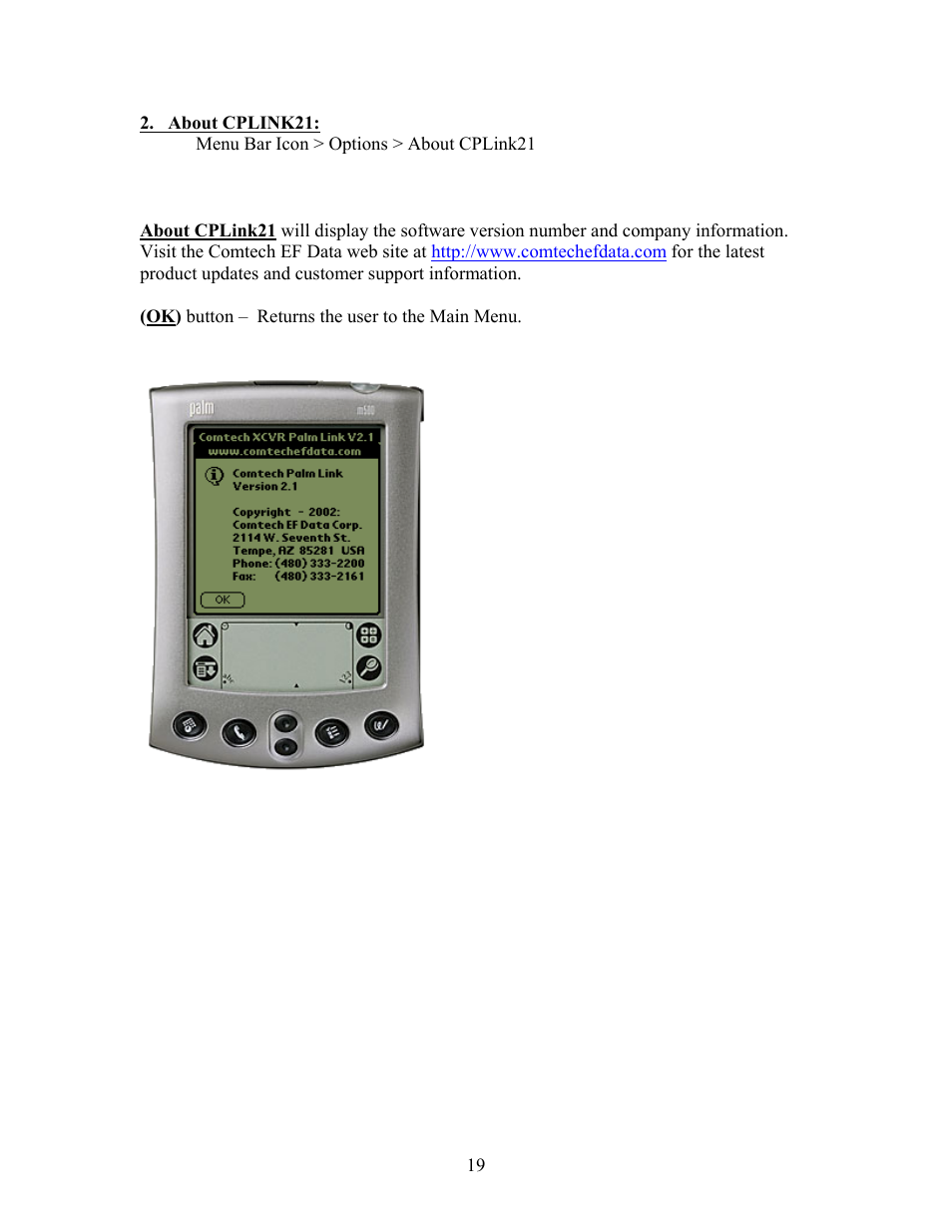 About cplink21 | Comtech EF Data CPLINK User Manual | Page 21 / 26