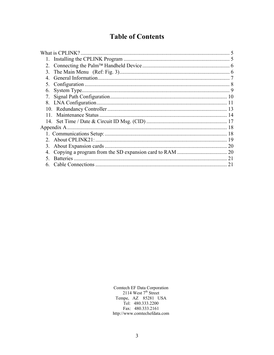 Comtech EF Data CPLINK User Manual | Page 5 / 26