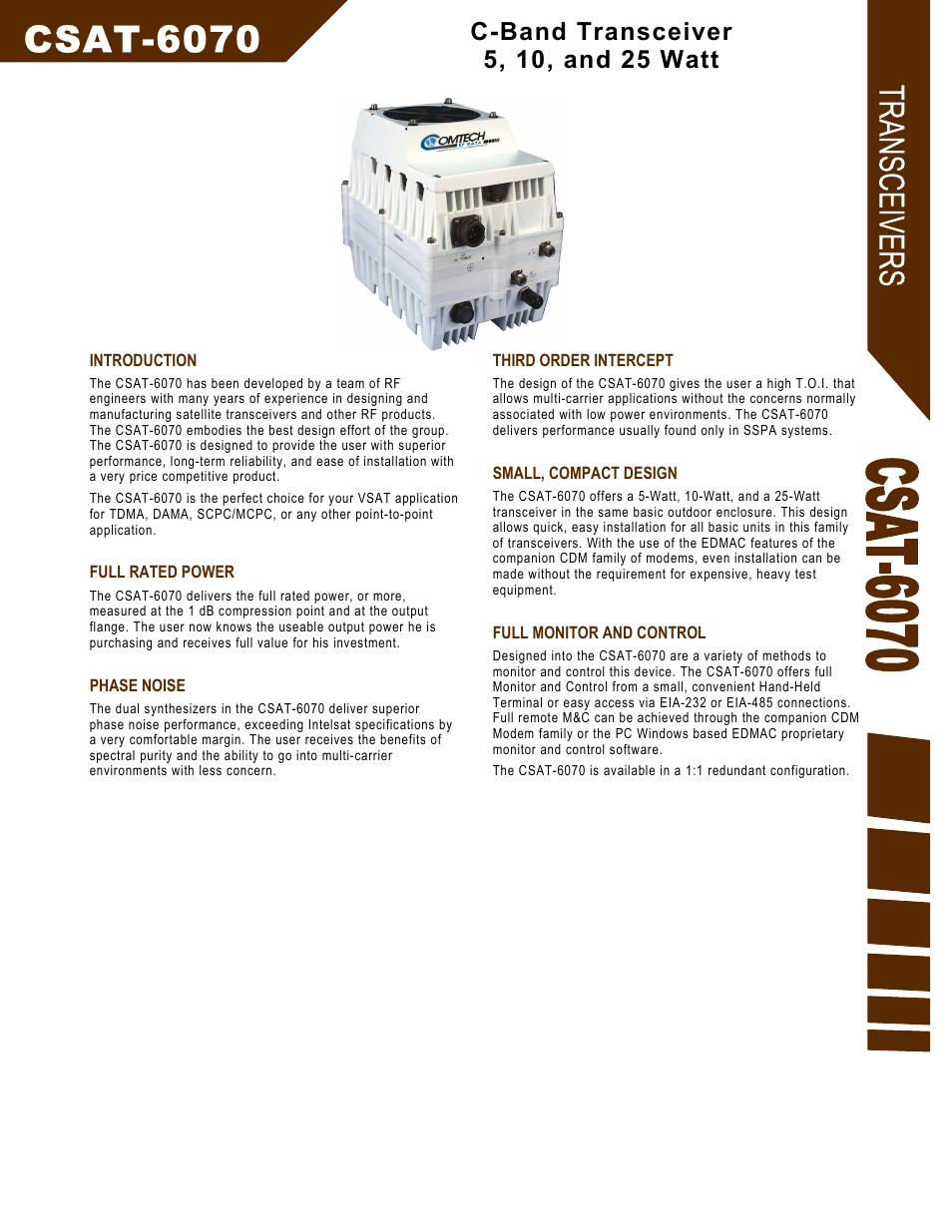 Csat-6070 | Comtech EF Data CSAT-6070 User Manual | Page 32 / 114