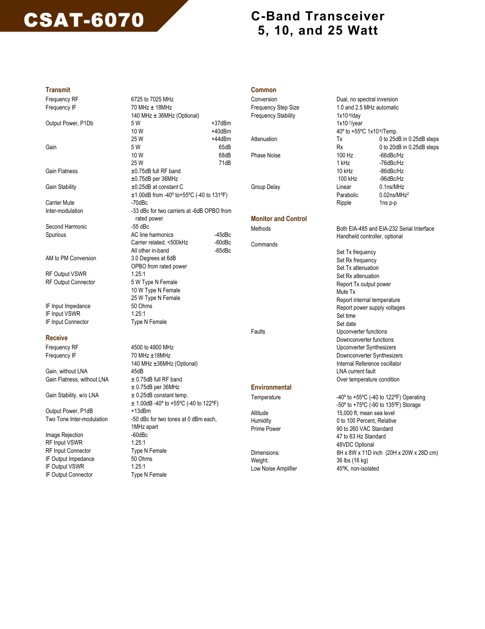 Csat-6070 | Comtech EF Data CSAT-6070 User Manual | Page 33 / 114