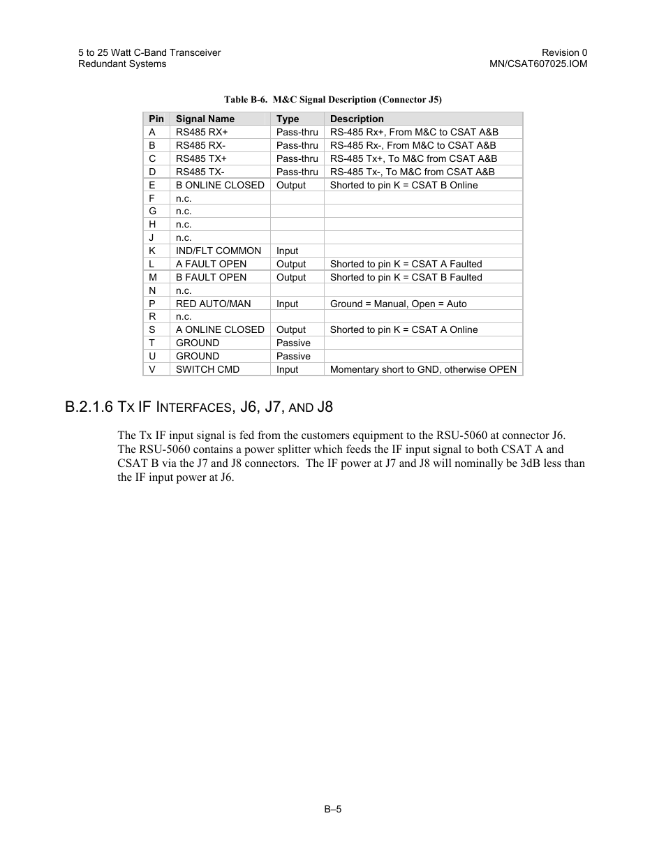 B.2.1.6 t, If i, J6, j7 | Comtech EF Data CSAT-6070 User Manual | Page 99 / 114