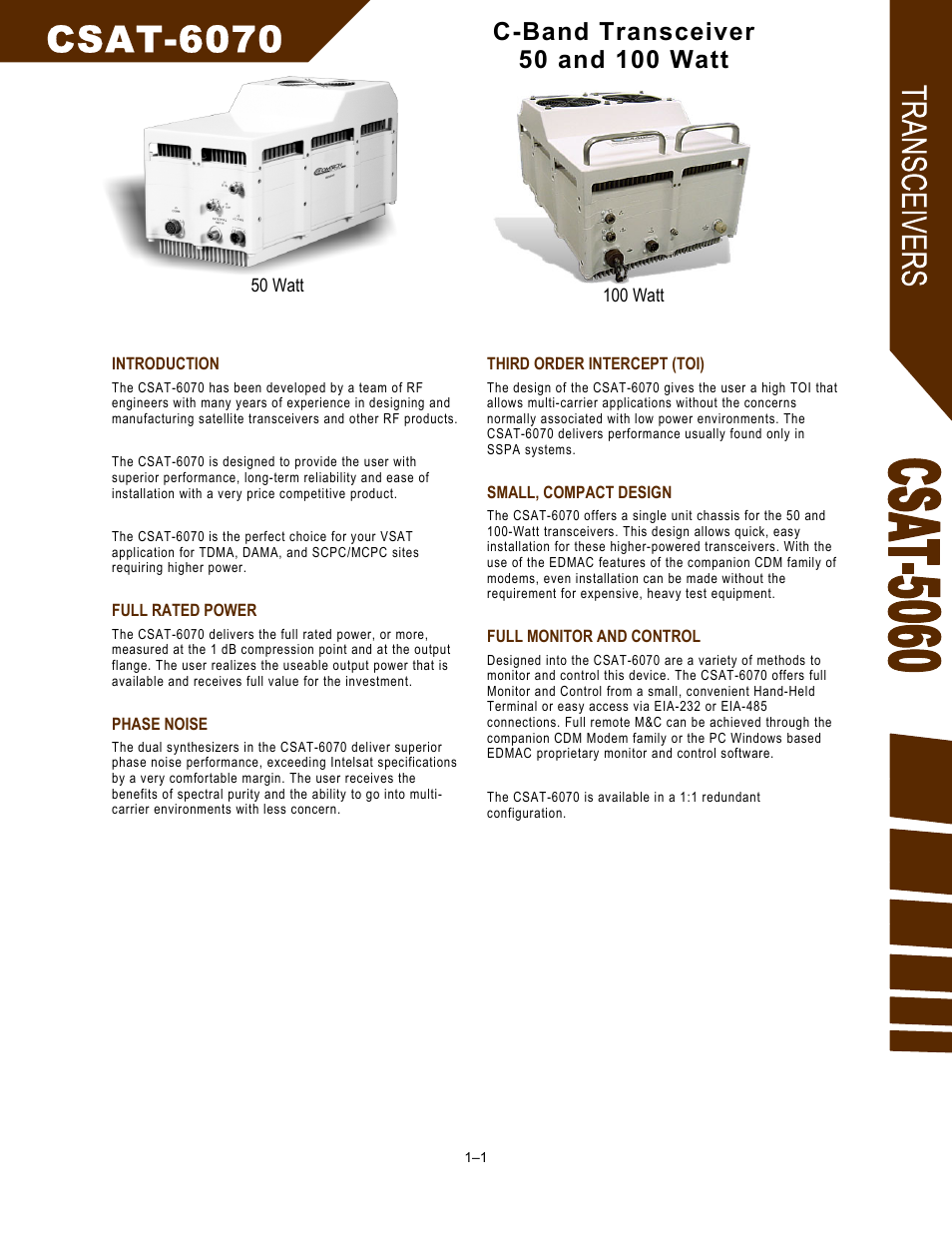 Csat-6070 | Comtech EF Data CSAT-6070 User Manual | Page 22 / 102