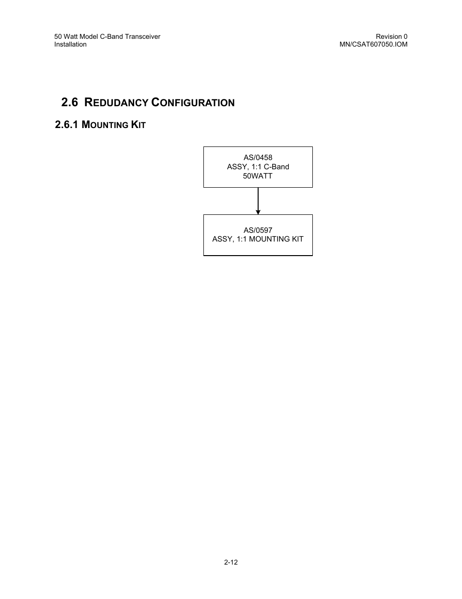 Redudancy configuration, Mounting kit | Comtech EF Data CSAT-6070 User Manual | Page 36 / 102