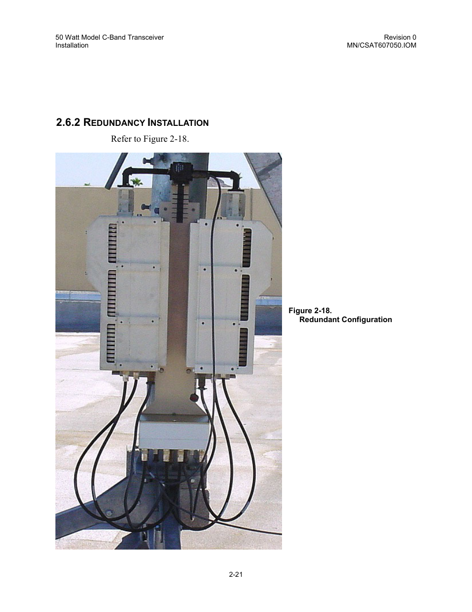 Redundancy installation | Comtech EF Data CSAT-6070 User Manual | Page 45 / 102