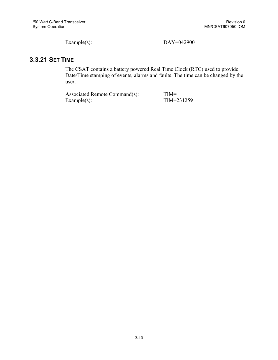 Set time, 21 s | Comtech EF Data CSAT-6070 User Manual | Page 64 / 102