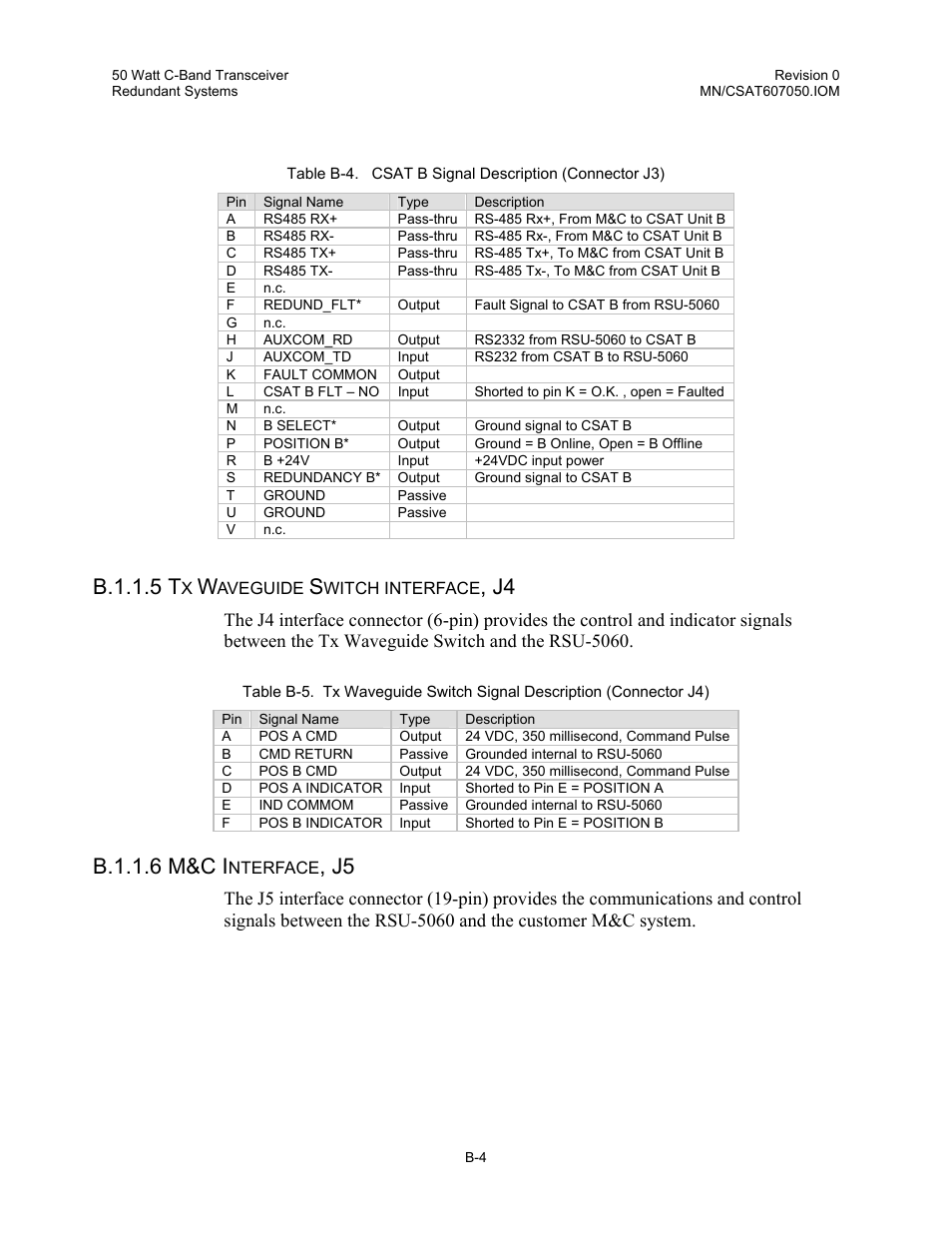 B.1.1.5 t, B.1.1.6 m&c i | Comtech EF Data CSAT-6070 User Manual | Page 86 / 102