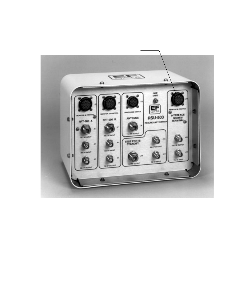 Figure 4. rsu-503 external connections | Comtech EF Data KP-10 User Manual | Page 20 / 44