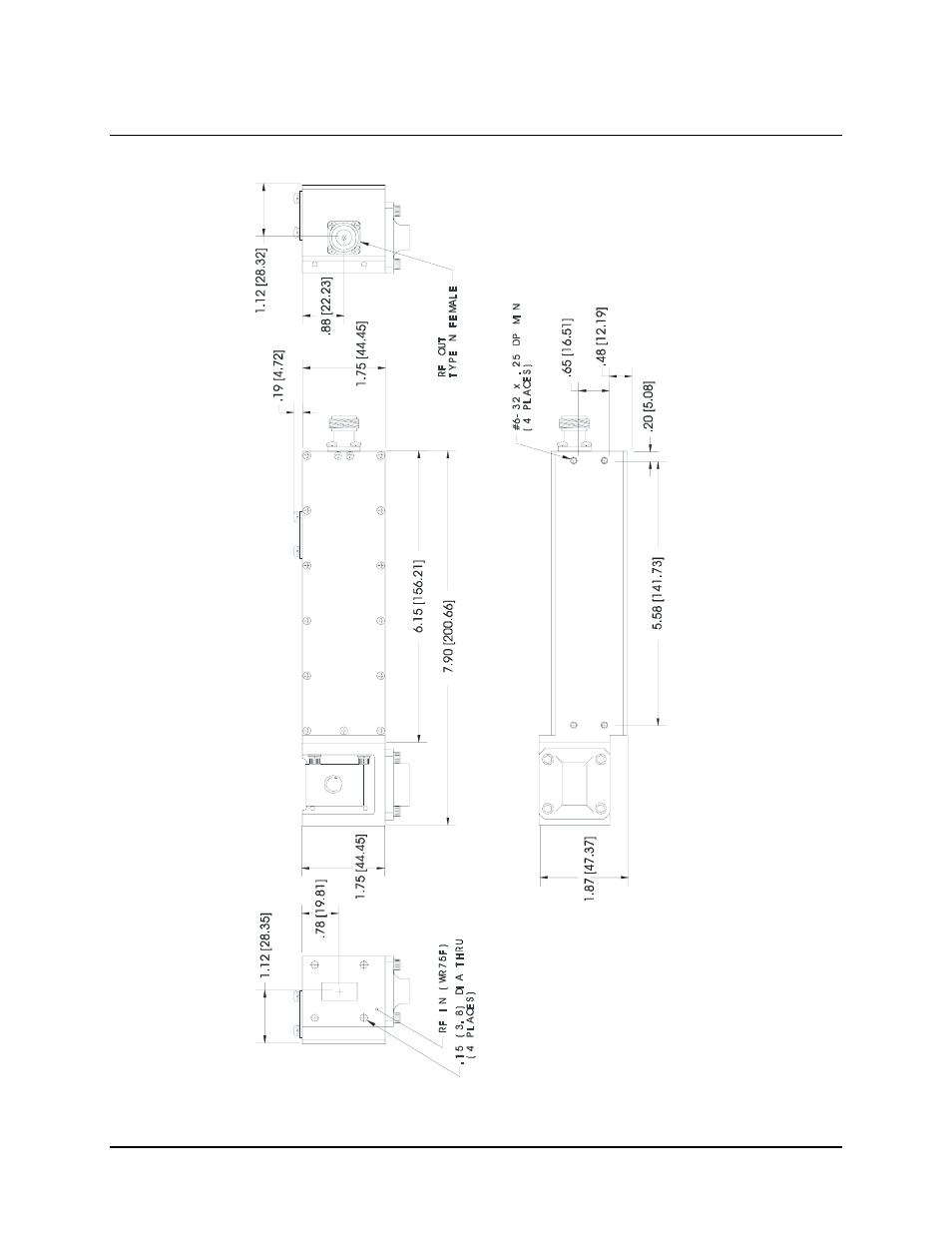 Ku band lna equipment outline, A.5 ku-band lna equipment outline, Figure a-5. ku-band lna equipment outline | Comtech EF Data KST-2000A/B User Manual | Page 108 / 182