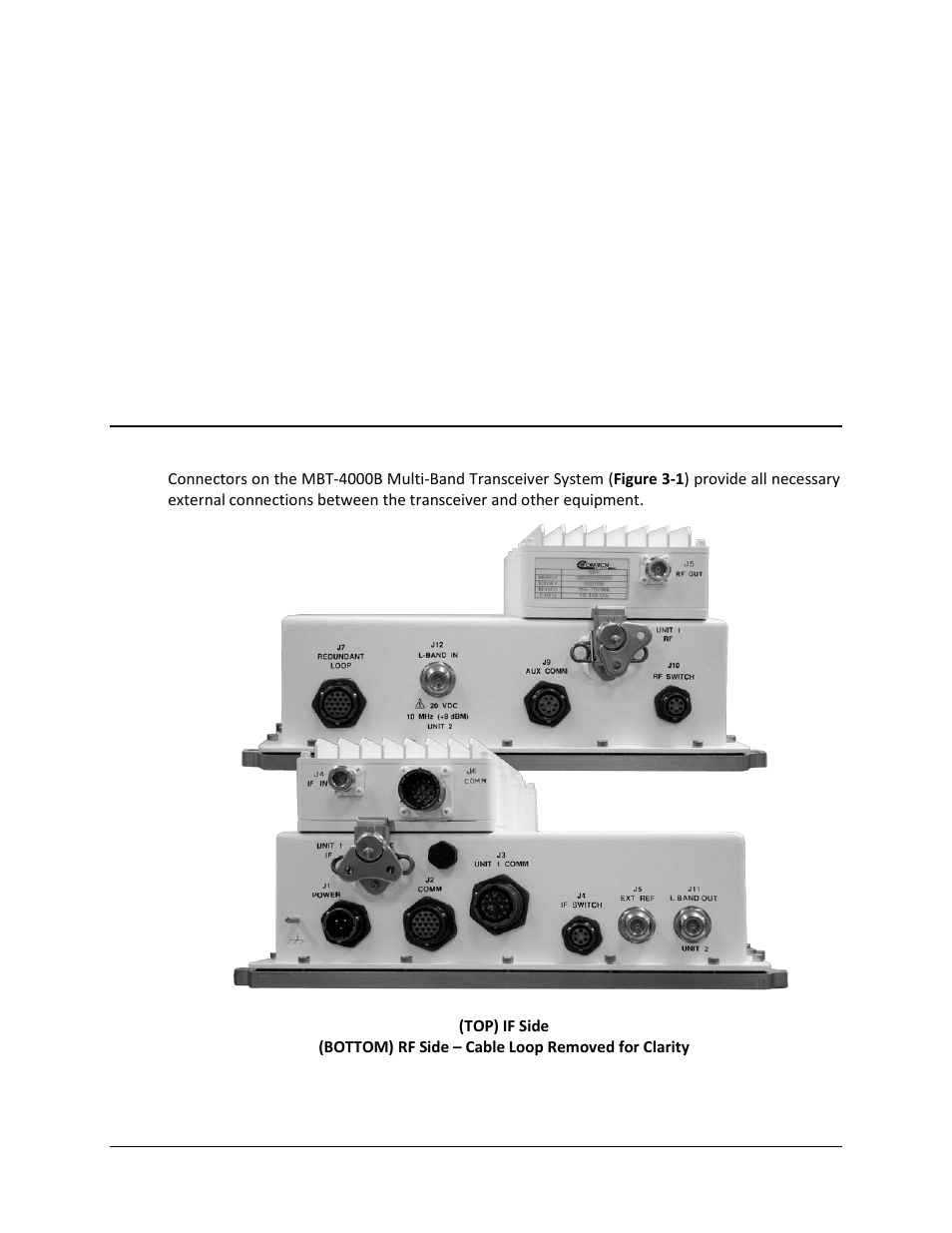 Chapter 3. external connectors, 1 external connectors overview | Comtech EF Data MBT-4000B User Manual | Page 25 / 88