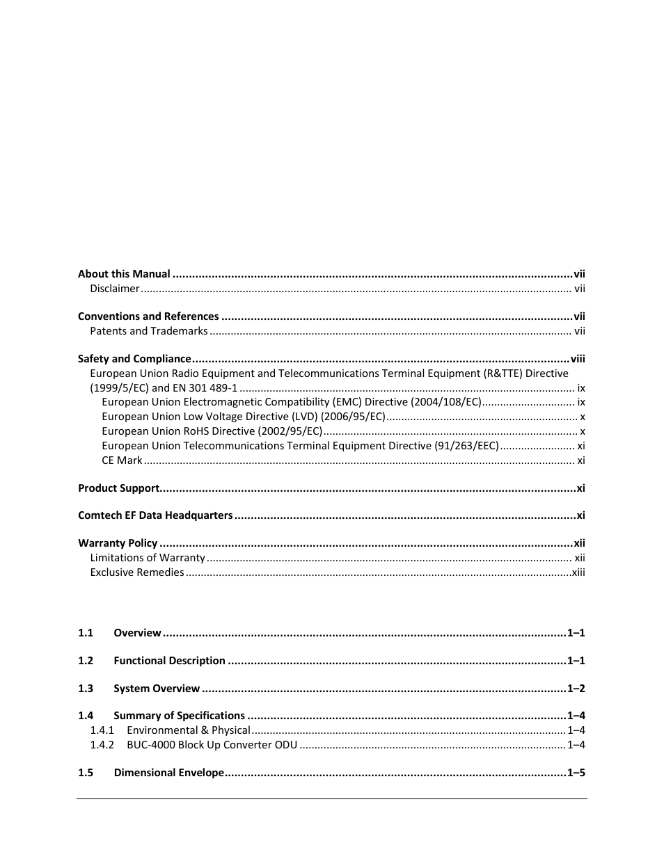 Comtech EF Data MBT-4000B User Manual | Page 5 / 88