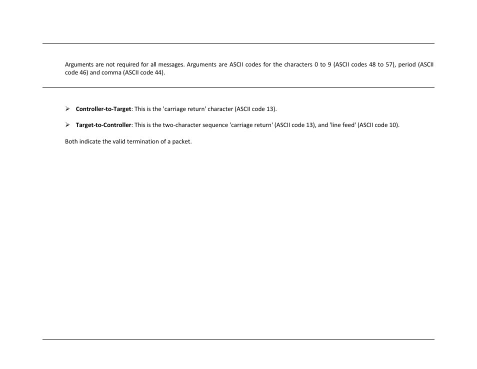 6 optional message arguments, 7 end of packet | Comtech EF Data MBT-4000B User Manual | Page 58 / 88