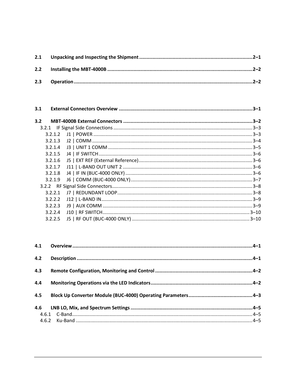 Comtech EF Data MBT-4000B User Manual | Page 6 / 88