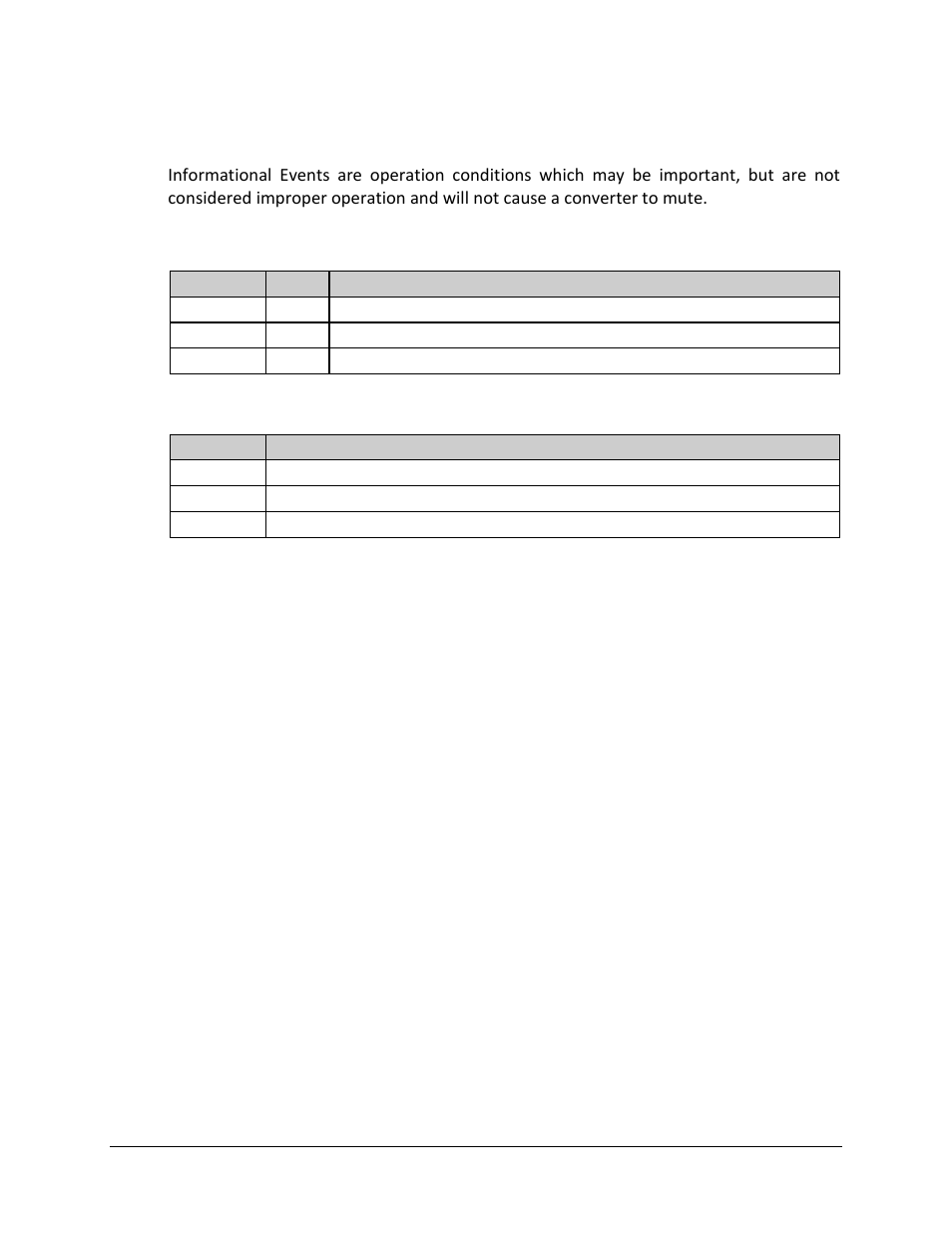 A.2.3 informational events | Comtech EF Data MBT-4000B User Manual | Page 78 / 88