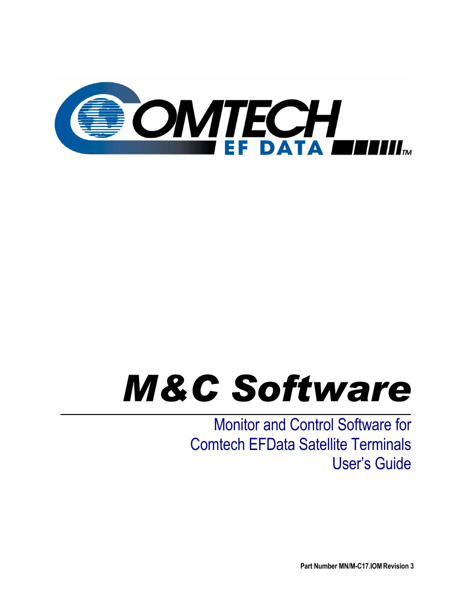 Comtech EF Data M&C Software User Manual | 34 pages