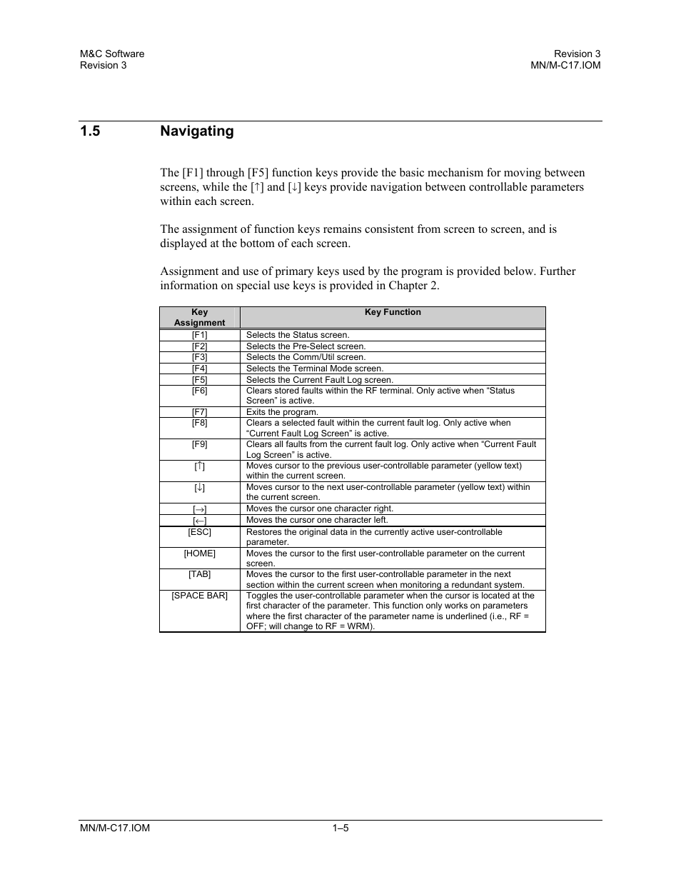 Navigating, 5 navigating | Comtech EF Data M&C Software User Manual | Page 13 / 34