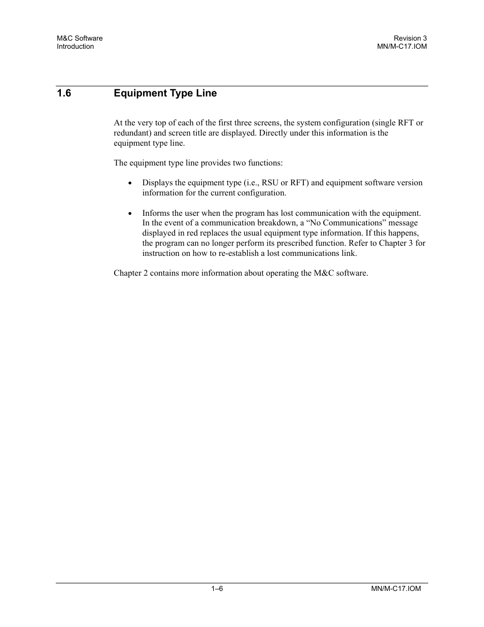 Equipment type line, 6 equipment type line | Comtech EF Data M&C Software User Manual | Page 14 / 34