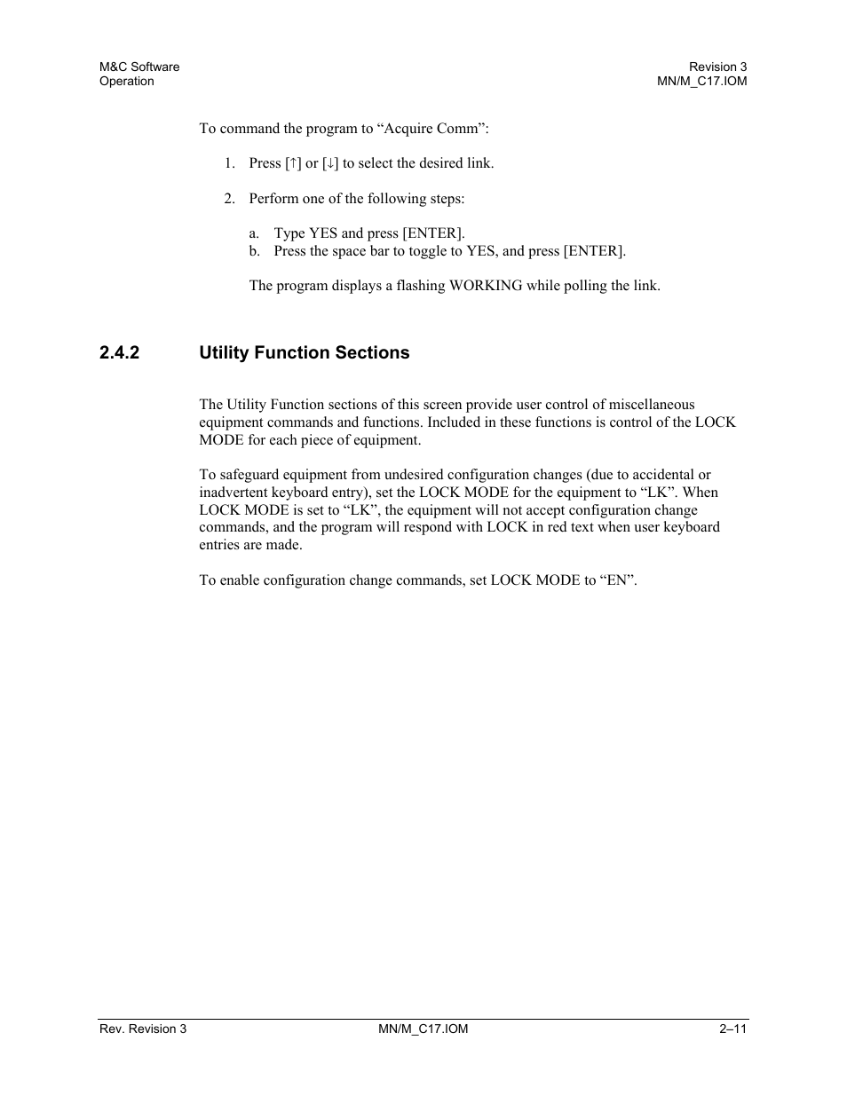 Utility function sections | Comtech EF Data M&C Software User Manual | Page 25 / 34