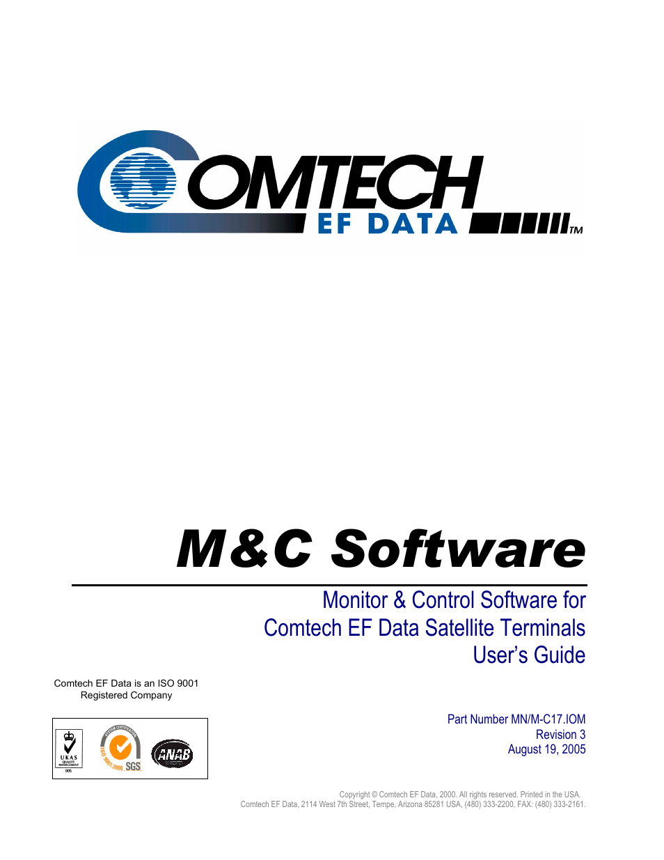 Customer support, M&c software | Comtech EF Data M&C Software User Manual | Page 3 / 34